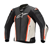 Alpinestars Missile V2 Lederjacke rot weiß