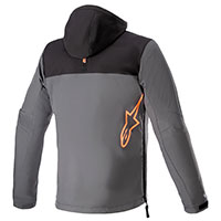 Alpinestars Sherpa Hoodie Grey Red Fluo