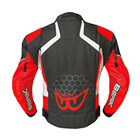 Giacca Pelle Berik 191320 Nero Bianco Rosso Fluo - img 2