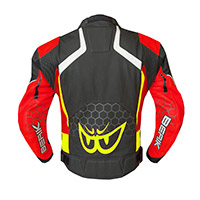 Giacca Pelle Berik 191320 Bianco Rosso Giallo Fluo - img 2