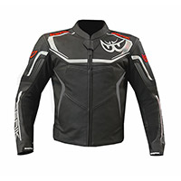 Chaqueta de cuero Berik LJ 9063 gris rojo