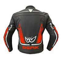 Chaqueta de cuero Berik LJ 9063 rojo fluo - 2