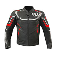 Chaqueta de cuero Berik LJ 9063 rojo fluo