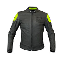 Blouson En Cuir Berik Lj Sport Classic Jaune