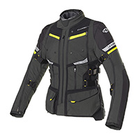 Chaqueta Clover Gts-4 Wp Airbag gris oscuro amarillo