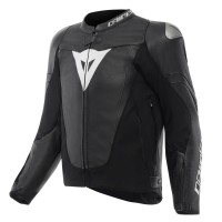Dainese Avro 6 Lederjacke schwarz weiss