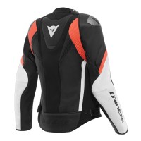 Dainese Avro 6 WMN Damen Lederjacke weiss rot - img 2