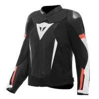Dainese Avro 6 WMN Damen Lederjacke weiss rot