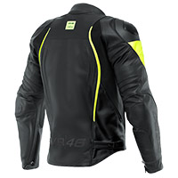 Giacca Pelle Dainese Vr46 Curb Nero Giallo