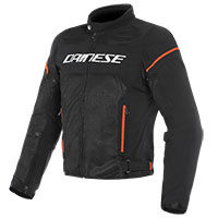Dainese Air Frame D1 Tex Jacket Black Fluo Red