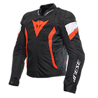 Dainese Avro 5 テックス ジャケット ブラック レッド フルオ