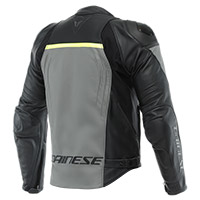Giacca Pelle Dainese Racing 4 Charcoal Grigio