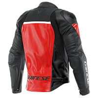 Dainese Racing 4 Leather Jacket Lava Red Black