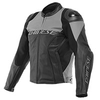 Chaqueta de cuero Dainese Racing 4 Perforated gris