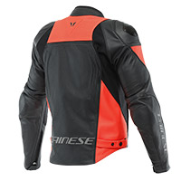 Chaqueta de cuero Dainese Racing 4 Perforated rojo fluo - 2