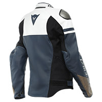 Chaqueta de cuero dama Dainese Rapida iris blanco