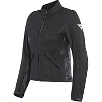 Chaqueta de cuero Dama Dainese Santa Monica negro