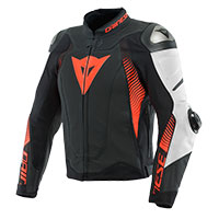 Giacca Dainese Super Speed 4 Perforated Bianco Rosso