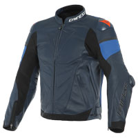 Chaqueta de Cuero Dainese Super Race negro azul