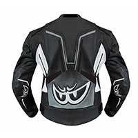 Chaqueta de cuero Berik Race-Sport 2 negro blanco