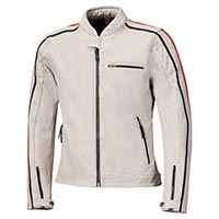 Chaqueta de cuero Held Brixham gris rojo