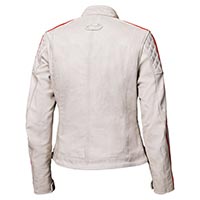 Blouson En Cuir Femme Held Brixham Gris Rouge