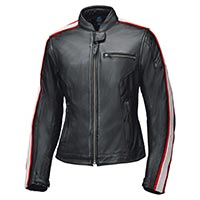 Chaqueta de cuero Dama Held Brixham negro rojo