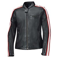 Held Brixham Lederjacke schwarz rot