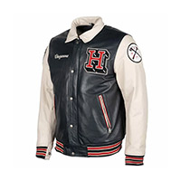 Chaqueta de Cuero Helstons Cheyenne Azul Beige