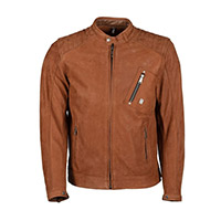 Chaqueta de Cuero Nubuck Helstons Colt marrón