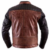 Chaqueta De Cuero Helstons Cruiser camello-negro - 2