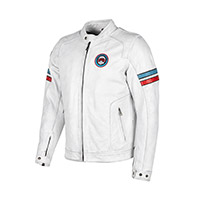 Chaqueta de Cuero Helstons Elron blanca