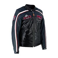 Chaqueta de cuero Helstons Formula Sport azul negro - 3