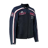 Chaqueta Helstons Formula Sport Tissu azul negro - img 2