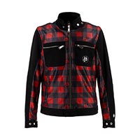 Blouson Helstons Genesis Air Canvas noir rouge