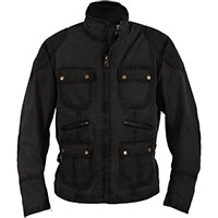 Helstons Hunt Coton Britwax Leather Jacket Black