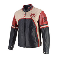 Giacca Pelle Helstons Indianapolis Beige Rosso