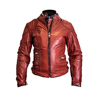Chaqueta de Cuero para Mujer Helstons Pat rojo
