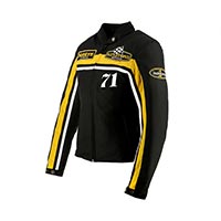 Blouson Femme Helstons Sturgis Tissu Noir Jaune