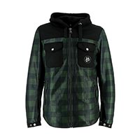 Blouson Helstons Wood Air Canvas Noir Vert