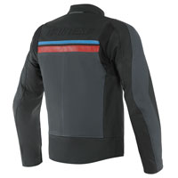 Chaqueta de cuero perforado Dainese HF 3 negro rojo azul