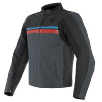 Veste en cuir perforé Dainese HF 3 noir rouge bleu