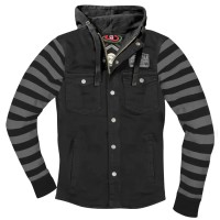 Holyfreedom Folsom フーディッドシャツジャケット ブラック