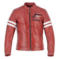 Helstons Jake Speed Leather Jacket Red
