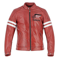 Giacca Pelle Helstons Jake Speed Rosso