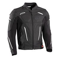 Ixon Ceros Leather Jacket Black White