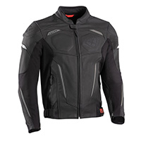 Ixon Ceros Lederjacke schwarz anthrazit