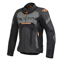 Chaqueta de cuero Ixon Jackal anthracite orange