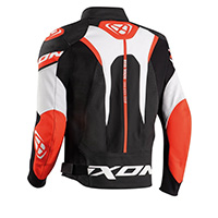 Ixon Jackal Leather Jacket Black White Red