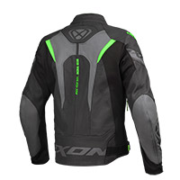 Chaqueta de cuero Ixon Jackal anthracite verde